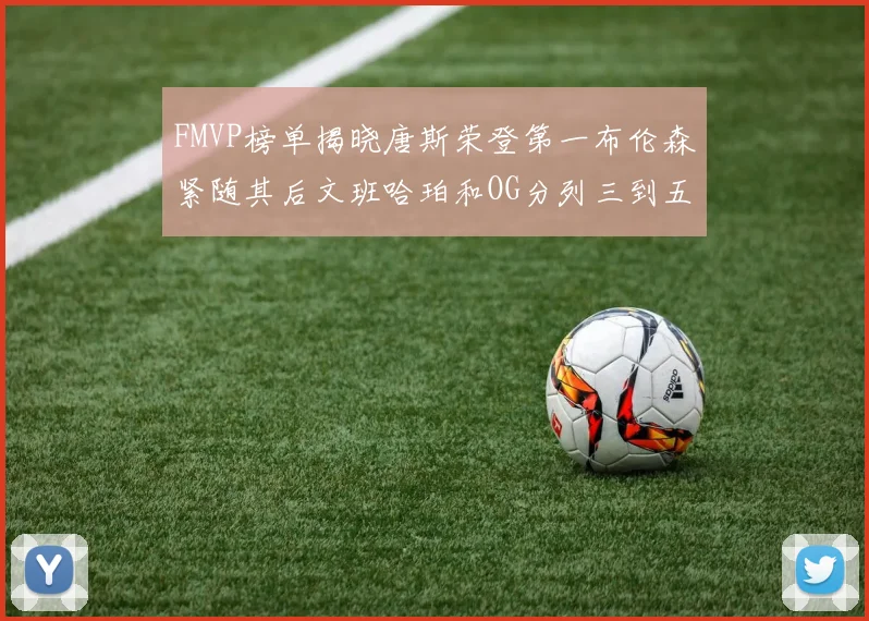 FMVP榜单揭晓唐斯荣登第一布伦森紧随其后文班哈珀和OG分列三到五位